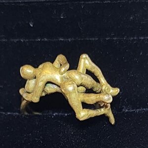 Unique Bronze Figurine Ring